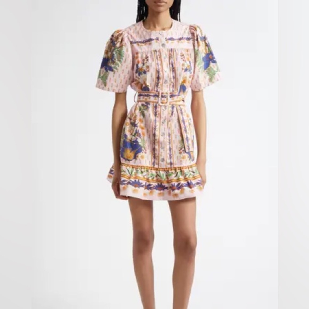 FARM Rio Pink Floral Printed Mini Dress
